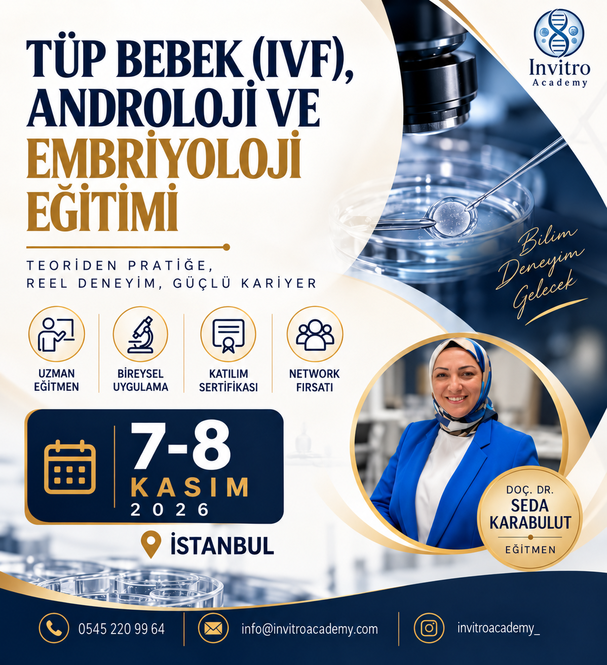 Tüp Bebek(IVF), Androloji ve Embriyoloji Yüz Yüze Eğitim 7-8 Kasım